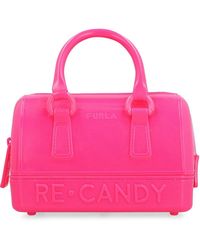 Furla Candy Logo Embossed Mini Tote Bag - Pink