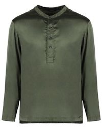 Tom Ford - Half Buttoned Long-sleeved Pyjama Shirt - Lyst