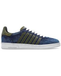 DSquared² - Round Toe Denim Lace-up Sneakers - Lyst