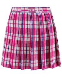 Vetements - Tartan Motif Pleated Mini Skirt - Lyst