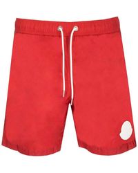 Moncler - Red Swim Shorts - Lyst