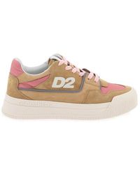 DSquared² - Suede New Jersey Sneakers In Leather - Lyst