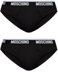 Moschino - Two-pack Of Briefs With Logo, - Lyst