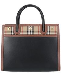 Burberry - Title Leather Bag - Lyst