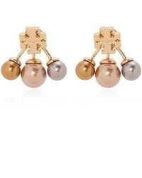 Tory Burch - 'kira' Earrings With Glass Pearls, - Lyst