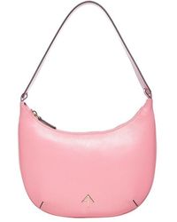 MANU Atelier Hobo Zip-up Shoulder Bag - Pink