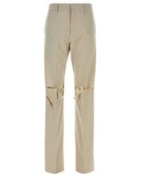 Givenchy - Stone Tailored Trousers With Wear - Lyst