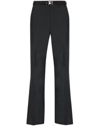 Prada - Belted Tailored Trousers - Lyst