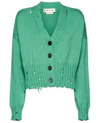 Marni - Distressed Effect Buttoned Cardigan - Lyst