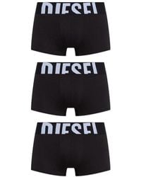 DIESEL - Three-Pack Of Boxer Briefs With Logo - Lyst