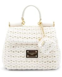 Dolce & Gabbana - Small Sicily Soft Crochet Shoulder Bag - Lyst
