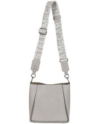 Stella McCartney - Mini Crossbody Bag Embossed Grainy Mat W/Studded Logo - Lyst