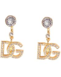 Dolce & Gabbana - Dg Logo Drop Earrings - Lyst