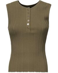 Guess - Sleeveless Button Top - Lyst