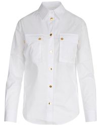Love Moschino Embroidered Logo L/s Shirt - White