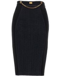 Elisabetta Franchi - Longuette Skirt Skirts Black - Lyst