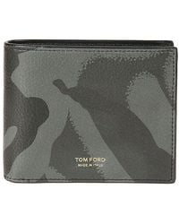 Tom Ford - Camouflage Printed Bi-fold Wallet - Lyst