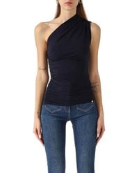 Elisabetta Franchi - One-Shoulder Jersey Top - Lyst