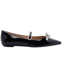 Stuart Weitzman - Bow Detailed Ballerina Shoes - Lyst