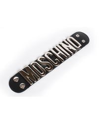 Moschino - Logo Lettering Press-stud Fastened Bracelet - Lyst