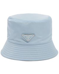 prada logo plaque bucket hat
