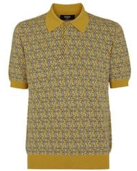 Fendi - Ff Labyrinth Short-Sleeved Polo Shirt - Lyst