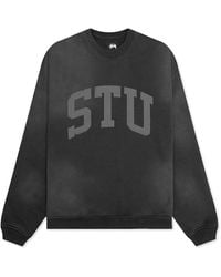 Stussy - Stu Relaxed Crewneck Sweatshirt - Lyst