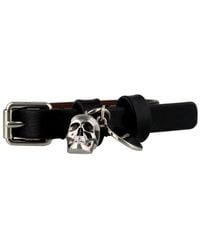 Alexander McQueen Skull Charm Bracelet - Black