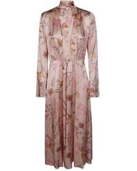 Forte Forte - Floral Printed Sleeved Maxi Dress - Lyst