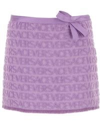 Versace - X Dua Lipa Logo-jacquard Miniskirt - Lyst