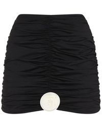 LaRevêche Lillibet Ivory Polyamide Skirt in Black | Lyst