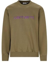 Carhartt - Logo Embroidered Crewneck Sweatshirt - Lyst