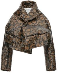 Comme des Garçons - Floral Pvc Cropped Jacket Casual Jackets, Parka - Lyst