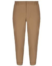 PT Torino - Mid-rise Cropped Slim-fit Chinos - Lyst