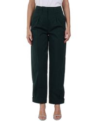 KENZO - Cotton Trousers Green - Lyst