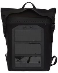 Maison Margiela Panelled Foldover Top Backpack - Black
