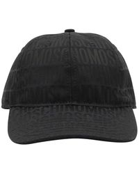 Moschino - Black Allover Logo Baseball Cap - Lyst