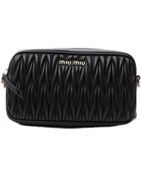 Miu Miu Matelassé Belt Bag - Black