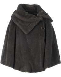 Max Mara Teddy Cape - Grey
