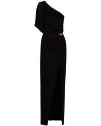 Elisabetta Franchi - Draped One Shoulder Mini Dress - Lyst