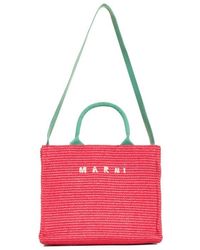Marni - Basket Small Fabric Bag - Lyst