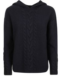 Max Mara - Long-Sleeved Knitted Hoodie - Lyst