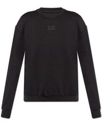 EA7 - Long-sleeved Round-neck Knitted Jumper - Lyst