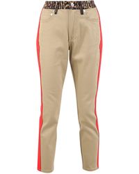 Burberry Skinny Fit Animal Print Jeans - Natural