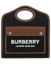 Burberry - Logo Pocket Tote - Lyst