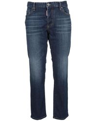 DSquared² Faded Cropped Jeans - Blue