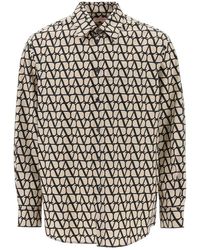 Valentino - Toile Iconographe Motif Buttoned Shirt - Lyst