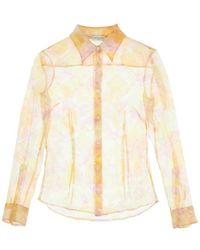 Dries Van Noten - 'Cloudy' Silk Chiffon Shirt - Lyst