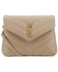 Saint Laurent - Cappuccino Leather Toy Loulou Crossbody Bag - Lyst