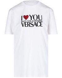 Versace - Logo Printed Embellished T-shirt - Lyst